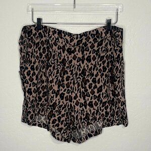 Torrid Animal Print Pocketed Loose Fitted Stretch Shorts 1 1X 14/16 #48